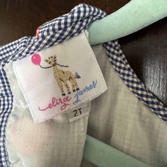 Eliza James Embroidered Apples Dress - 2T - Picture 3 of 3